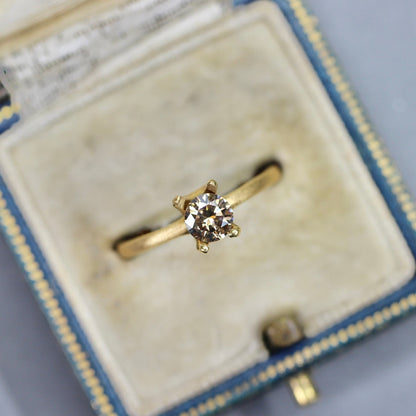 ショコラブラウンダイヤモンド 0.438ct ラウンドブリリアントカット 4.8mm×4.8mm×3.0mm【MJ2681】