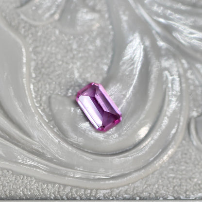 エメラルドカット パパラチアサファイア 0.202ct  3.9mm×2.4mm×1.3mm【MJ2581】