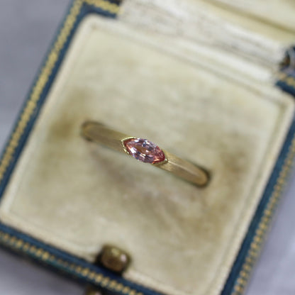 パパラチアサファイア 0.25ct マーキスカット 5.9mm×3.0mm×1.7mm ソーティング付き【MJ2744】