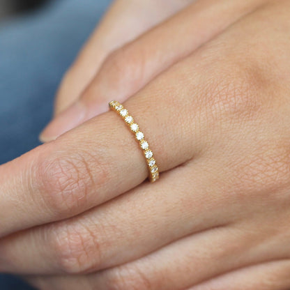 Nocturne - Celeste | ハーフエタニティ ダイヤモンド 0.18ct VSクラス K10 K18 Pt900【MJ2924】