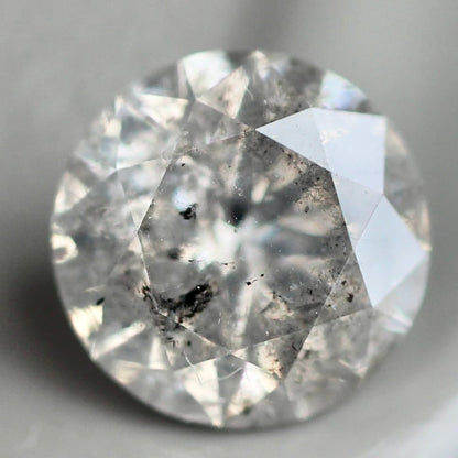 ソルトアンドペッパーダイヤモンド 0.36ct 4.5mm 【MJ2445】