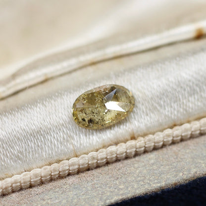 オーバルローズカット ナチュラルダイヤモンド 0.46ct 6.4mm×3.9mm-1.3mm 【MJ2495】