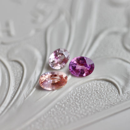 パープルサファイア 0.2ct オーバルカット 4mm×3.2mm 【MJ2462】