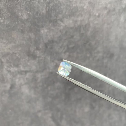 アンデシンラブラドライト 0.53ct クッションミックスカット 5.1mm×5.0mm×3.6mm レインボームーンストーン【MJ2868】