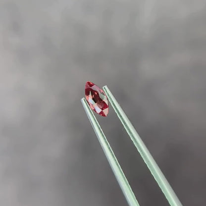 パパラチアサファイア 0.371ct マーキスカット 5.8mm×2.8mm×2.6mm ソーティング付き【MJ2918】
