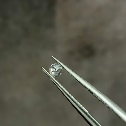 ダイヤモンド 0.161ct D SI-2 ローズカット 3.8mm×3.9mm×1.4mm ソーティング付き【MJ3032】