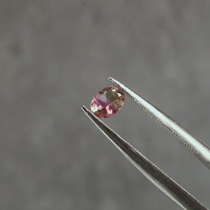 バイカラートルマリン 0.37ct オーバルカット 5.1mm×3.8mm×2.7mm【MJ3095】
