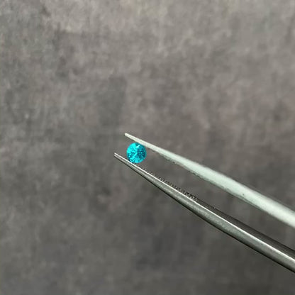 パライバトルマリン ブラジル産 0.08ct ラウンドカット 2.7mm×2.6mm×1.9mm【MJ3079】