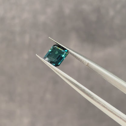 インディゴトルマリン 1.04ct エメラルドカット 6.7mm×5.5mm×3.0mm【MJ3129】