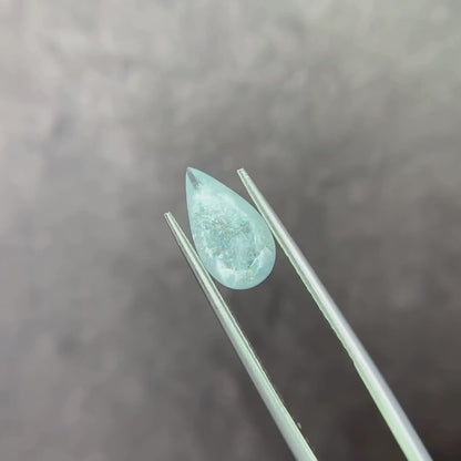 レインボーアクアマリン 1.71ct ペアシェイプカット 12.2mm×6.5mm×4.0mm【MJ2906】