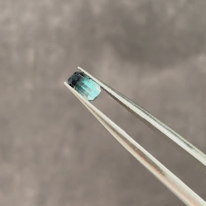 バイカラートルマリン 0.58ct エメラルドカット 6.0mm×3.5mm×3.0mm【MJ3139】