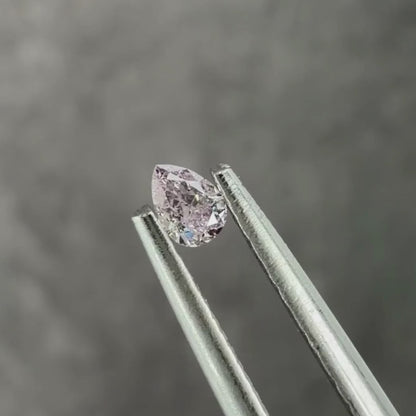 ピンクダイヤモンド 0.055ct Fancy Light Purple Pink ペアシェイプカット  3.0mm×2.1mm×1.2mm ソーティング付【MJ3008】